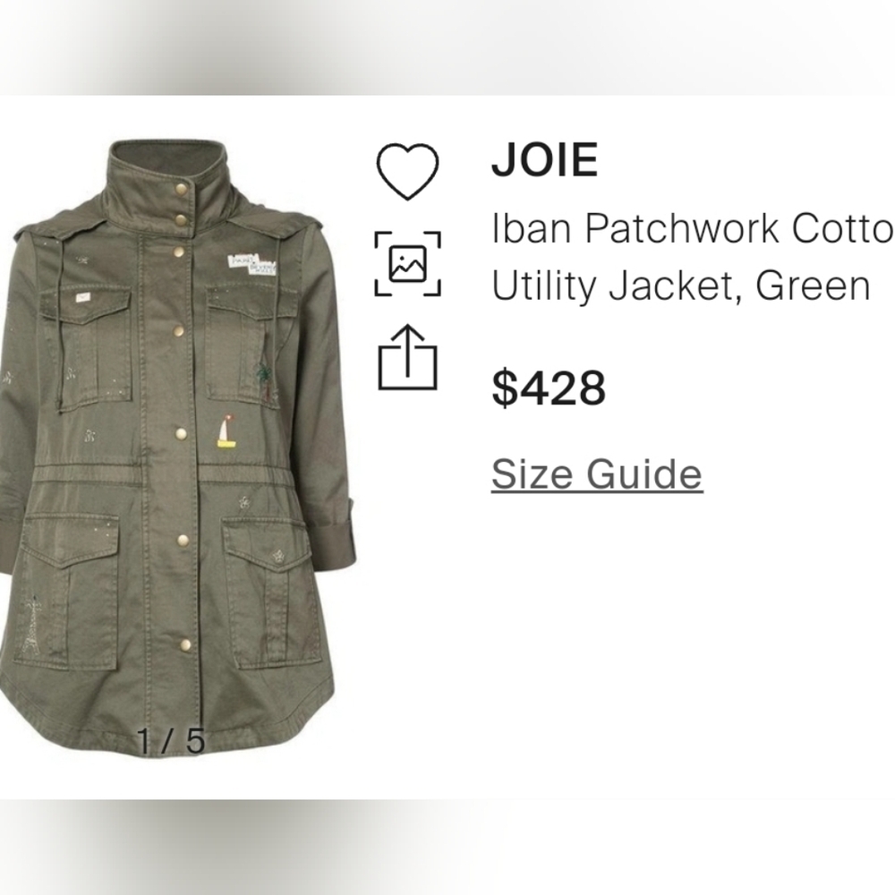 Joie Iban Patchwork Cotton Utility Jacket - image 5